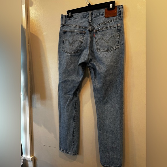 Levi's Light Blue Denim 501 short 90’s vintage distressed button fly size 27 - Picture 11 of 16